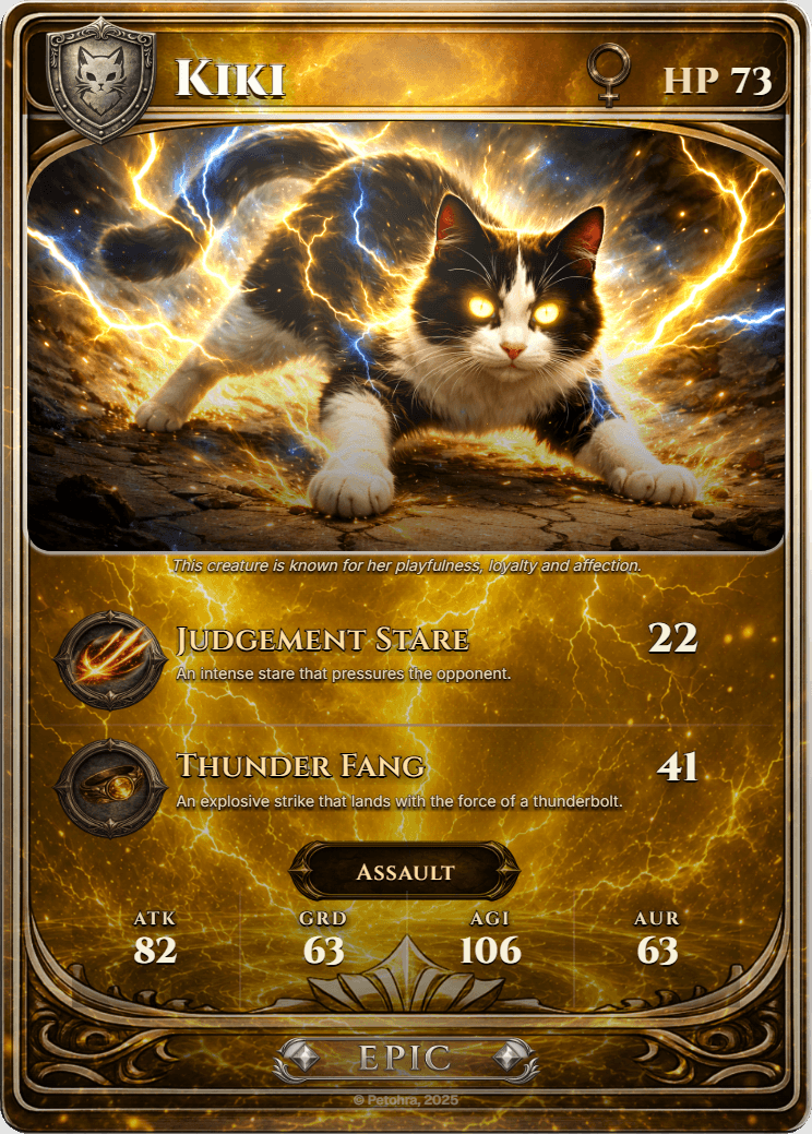 Purple Petohra fantasy pet card