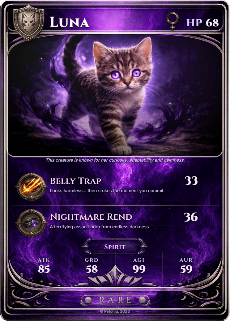 Red Petohra fantasy pet card